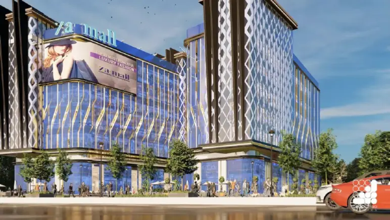 Za Mall: fachada renderizada em 3D